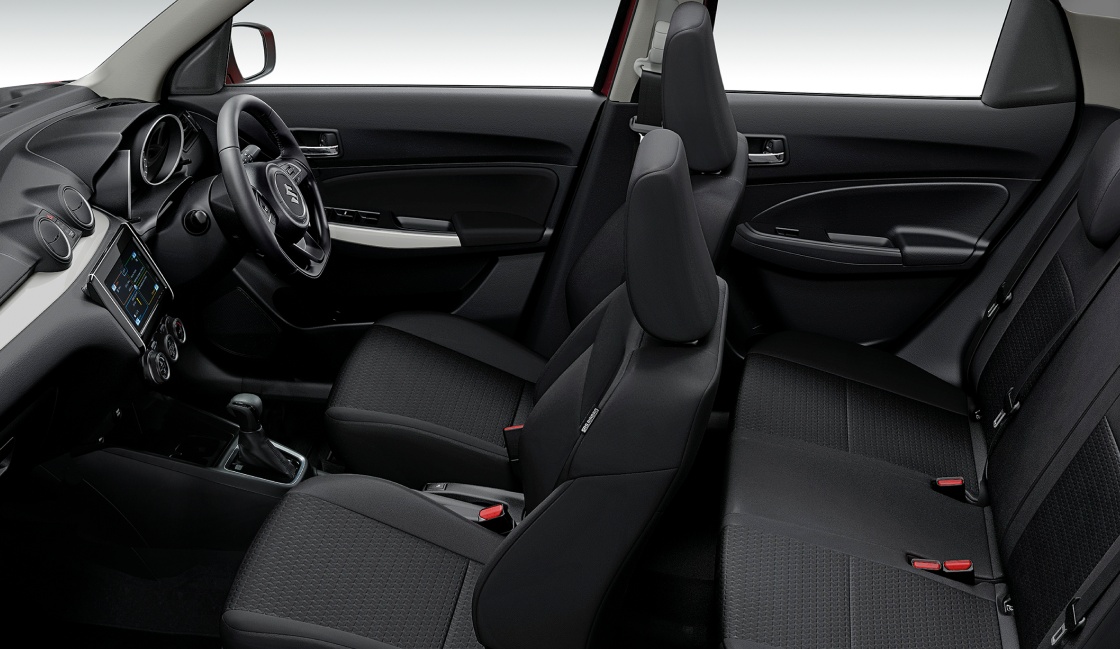 Suzuki Swift has excellent cabin space for both front and rear seats