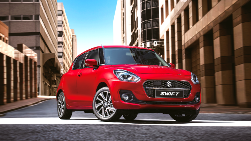 Red Suzuki Swift hatch is compact and agile