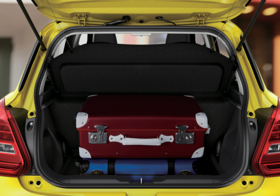 Swift Sport generous boot space fits two large suitcases