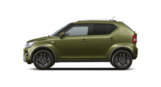 Khaki Pearl Metallic Ignis side view