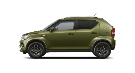 Khaki Pearl Metallic Ignis side view