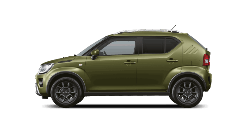 Khaki Pearl Metallic Ignis side view
