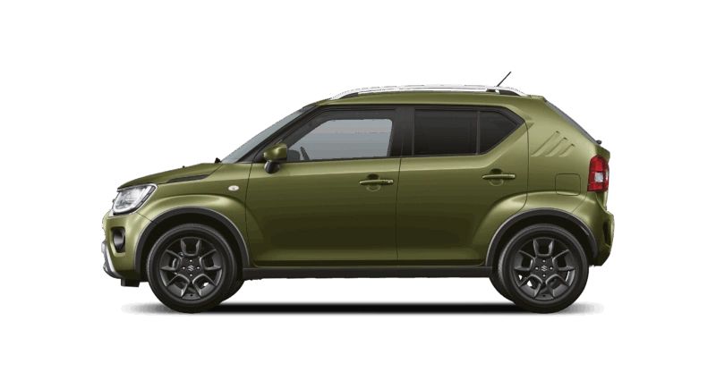 Khaki Pearl Metallic Ignis side view