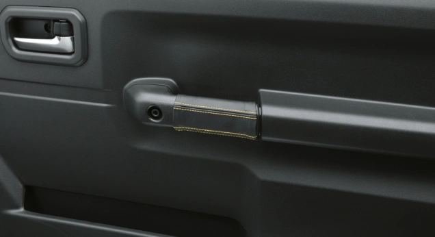 Jimny - Cover, Inside Door Handle, Black With Yellow Stitching