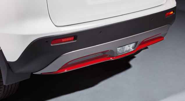 Rear Bumper Centre Accent Line - Red