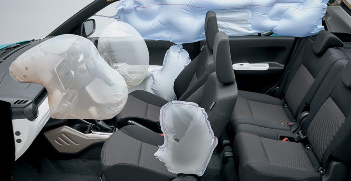 Six airbags to protect all vehicle occupants