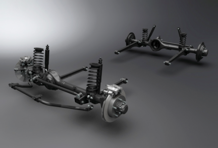 Jimny suspension and chassis has been designed for stiffness and rigidity for off-road driving