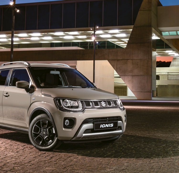 Beige Suzuki Ignis with black wheels is the ultimate urban vehicle