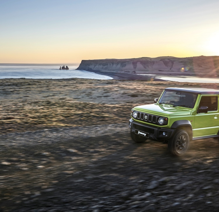 Jimny loves beach driving at sunset