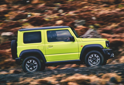 Kinetic Yellow Jimny in action on road