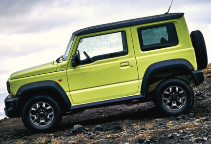 Kinetic Yellow Jimny on slope